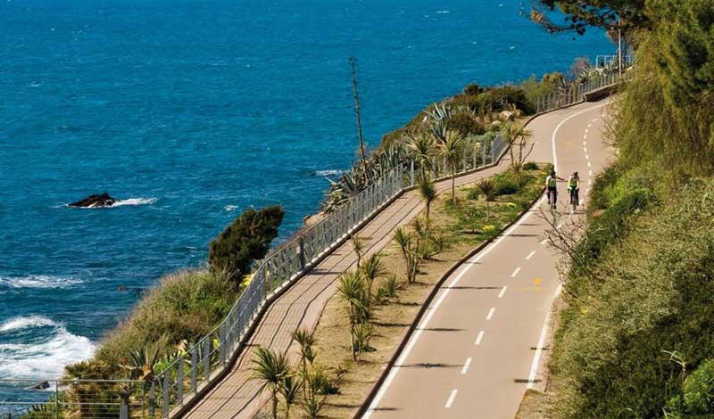 La famosa Pista Ciclabile del Ponente Ligure